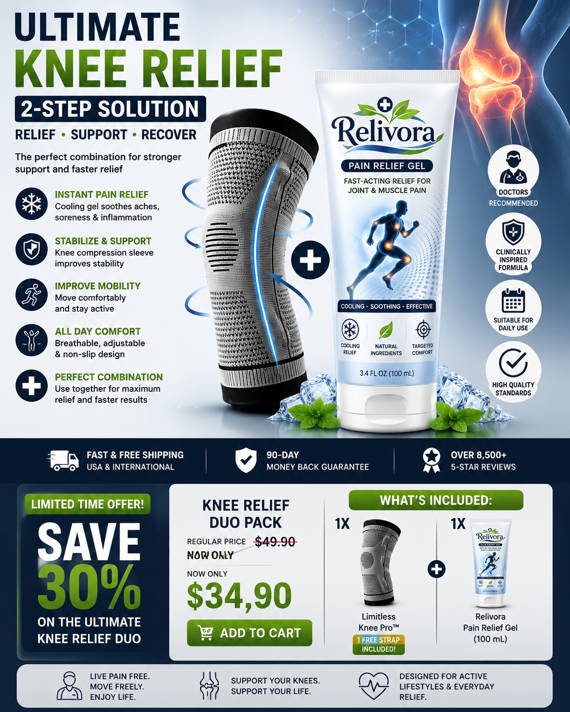 Limitless Knee Pro™ — Instant Knee Relief & Daily Support