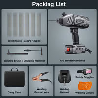 Portable welding machine + welding rods + set of gloves