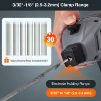 Portable welding machine + welding rods + set of gloves