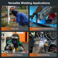 Portable welding machine + welding rods + set of gloves