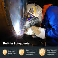 Portable welding machine + welding rods + set of gloves